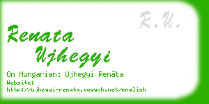 renata ujhegyi business card