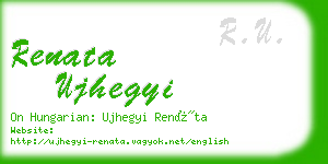 renata ujhegyi business card
